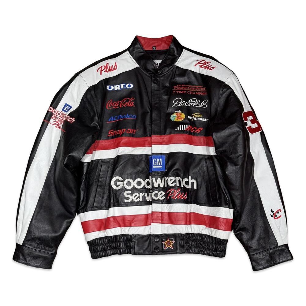 Vintage NASCAR Dale Earnhardt JH Design Chase Leather Jacket
